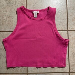 H&M Hot Pink Sleeveless Crop Top